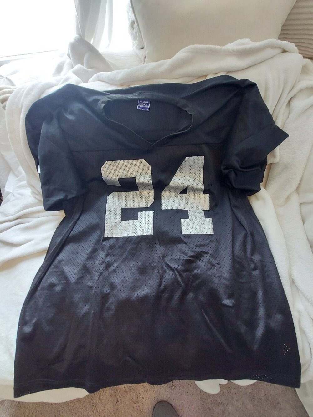 Vintage Champion Charles Woodson 24 Oakland Raiders Jersey Black XXL
